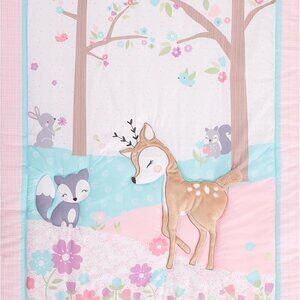 Parent's Choice Woodland Forest Nursery Crib Comforter Deer Rabbit